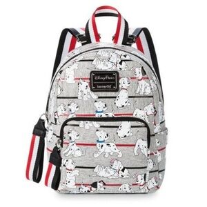 Disney Parks Loungefly Backpack 101 Dalmatians Gray Stripe